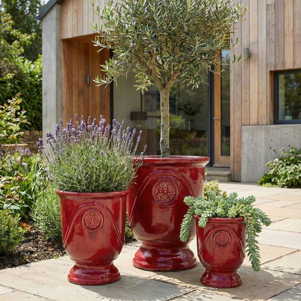 Blumentopf Moliere Rot - Keramik - 24 x 30 x 24 cm