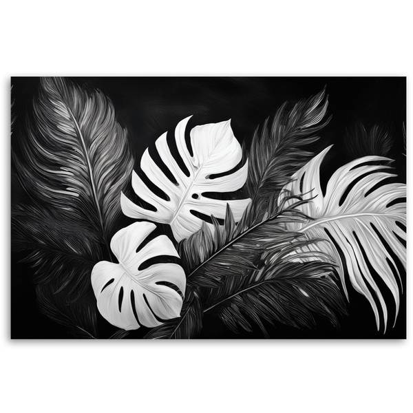 Wandbild blätter monstera 120 x 80 cm