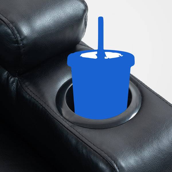 Fauteuil Galena zwart - kunstleer - 83 x 105 x 94 cm