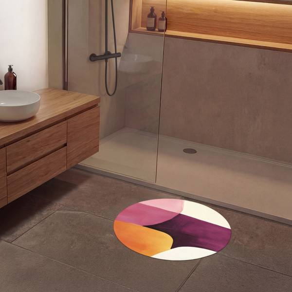 BADEMATTE Formen Microfaser - 70 x 70 x 1 cm