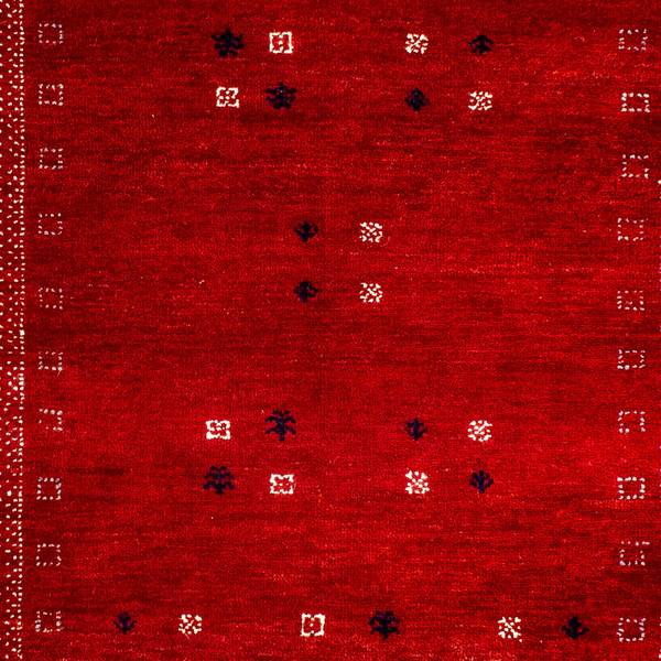 Kurzflorteppich Naturals Rot - Wolle - 81 x 2 x 120 cm