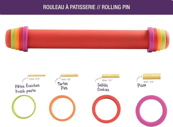 Wallholz F11870 Rot - Silikon - 5 x 5 x 41 cm