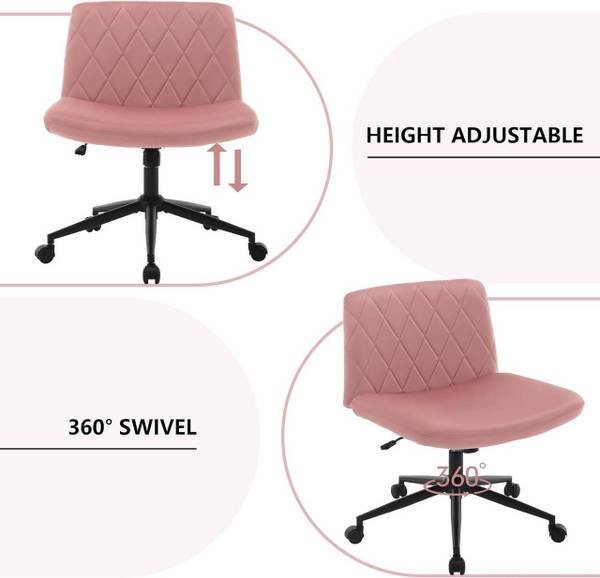 Bürostuhl Slavisa Pink - Samt - 64 x 88 x 50 cm