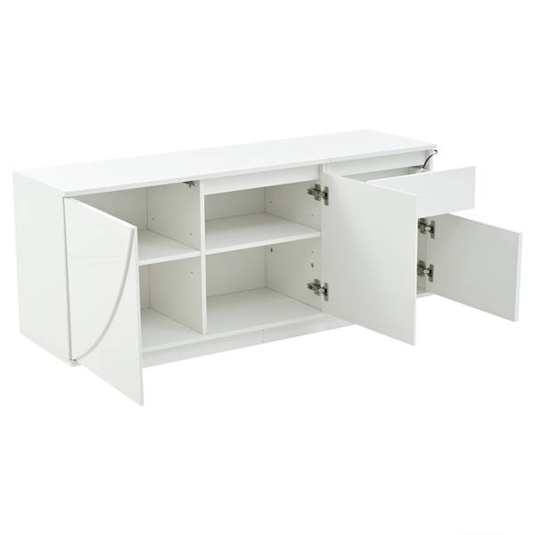 Sideboard Eurynom Ⅰ Weiß - Holzwerkstoff - 140 x 60 x 40 cm