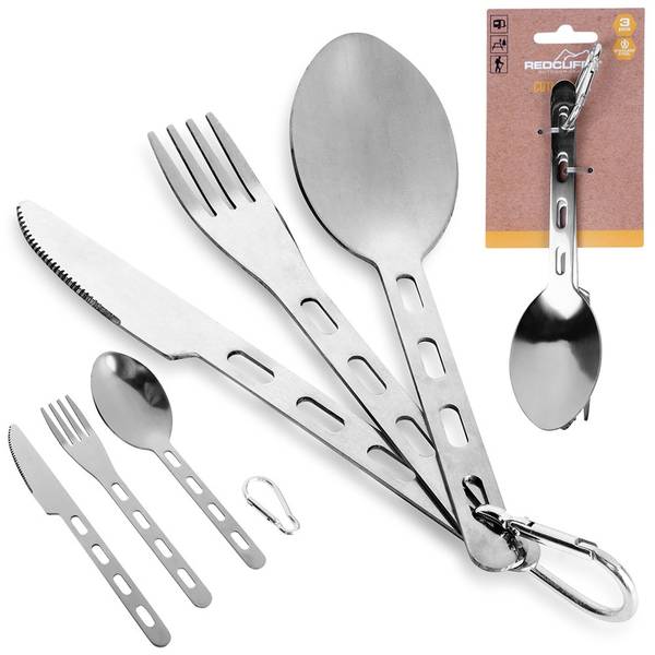 Reisebesteck 3-tlg. Set 139807 Silber - Edelstahl - 8 x 3 x 22 cm