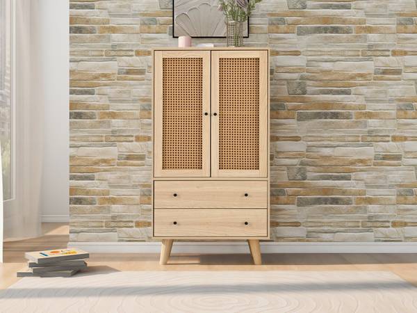 Highboard O3139 Braun - Holzwerkstoff - 60 x 120 x 40 cm