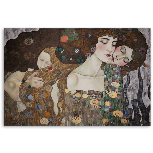 Wandbild kuss der frauen – g. klimt 60 x 40 cm