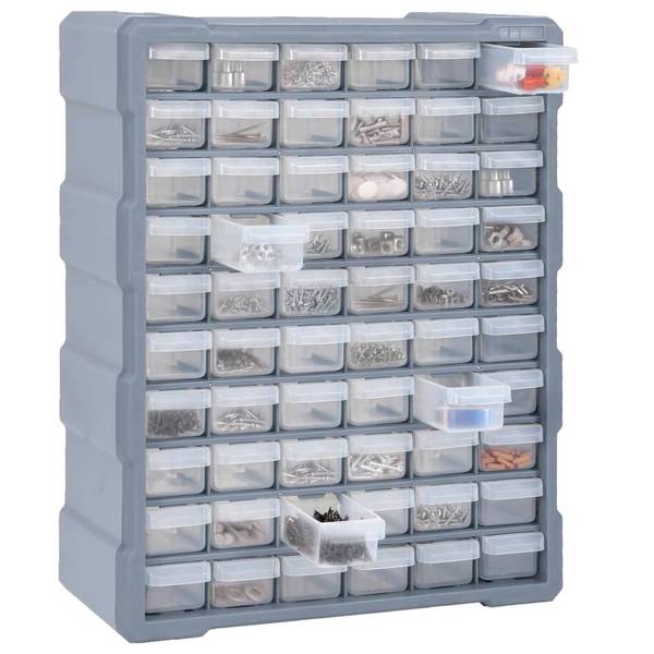Organisateur multi tiroirs 38x16x47,5 cm Gris