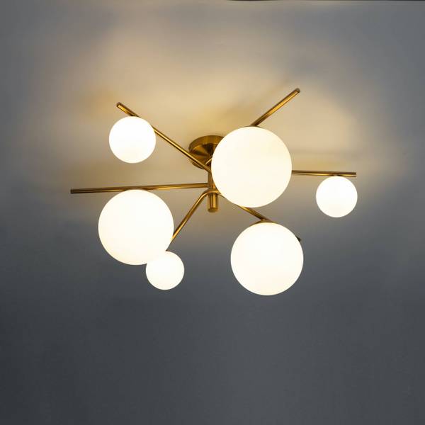 Deckenleuchte Belisto Gold - Metall - 70 x 33 x 33 cm