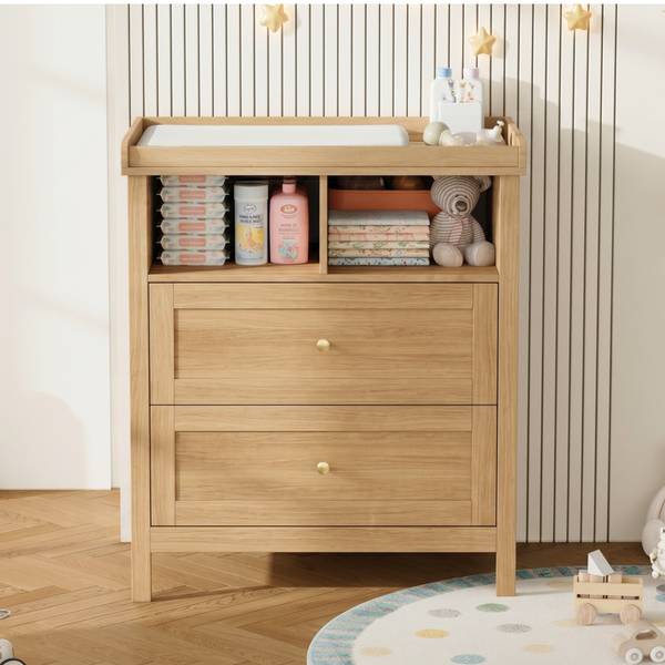 Wickelkommode NATMUD28 Ⅲ Braun - Holzwerkstoff - 50 x 90 x 82 cm