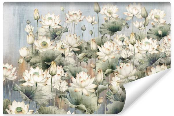 Vlies-Fotobehang VINTAGE Bloemen Blad 360 x 240 x 240 cm