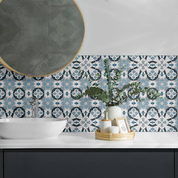 Fliesen Geo Kachel Design 4er Set 50 x 50 cm