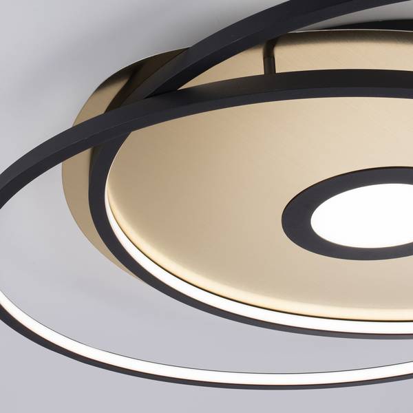 LED Deckenlampe rund Q-AMIRA Smart Home Schwarz