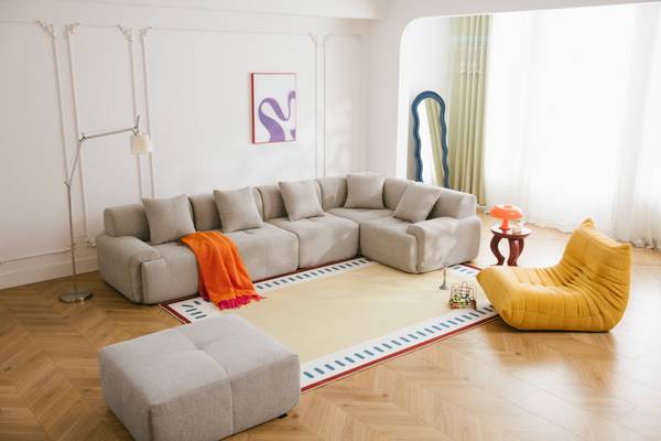 Wohnlandschaft sofaMOUS Sandbraun