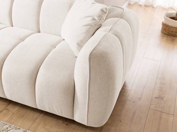 Bankstellen Nubira 3+1 Set van 2 crèmekleurig