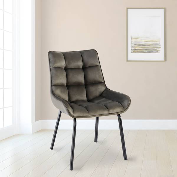 chaise salle à manger Saranda Lot de 2 Anthracite