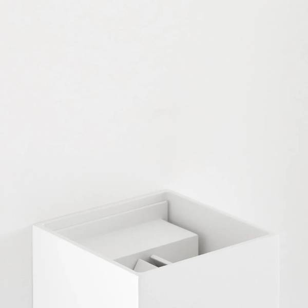 Wandleuchte Isak Weiß - Stahl - Klarglas - 11 x 10 x 11 cm