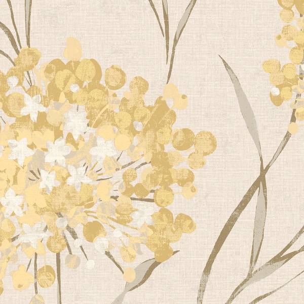 Vliestapete Giselle Blumen Gelb