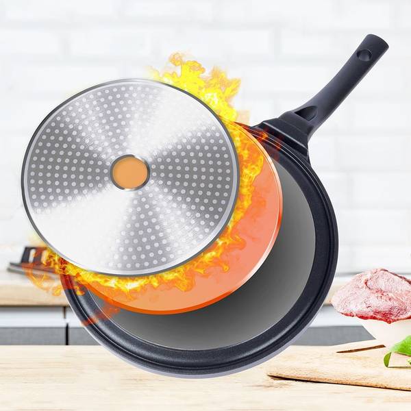 Crepes-Pfanne GRANDE 112933 Schwarz - Aluminium - 27 x 2 x 47 cm