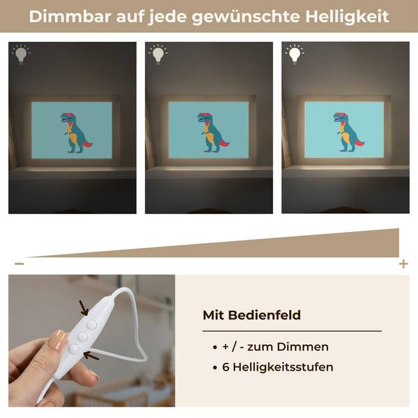 NACHTTISCHLAMPE T-Rex 20 x 15 cm