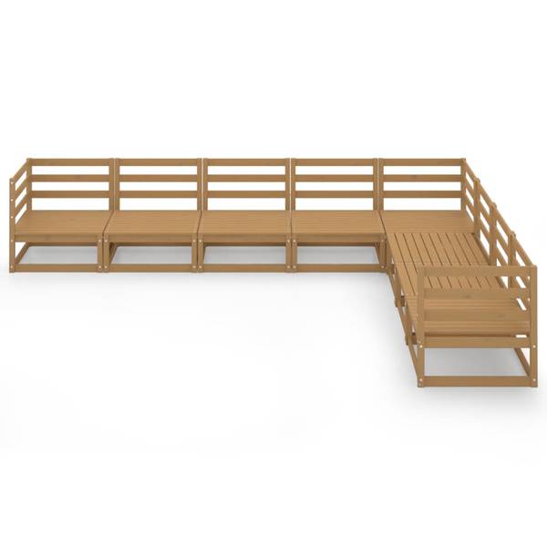 Gartenmöbel-Set 3075837 (8-teilig) Braun - Kiefer - 70 x 67 x 70 cm