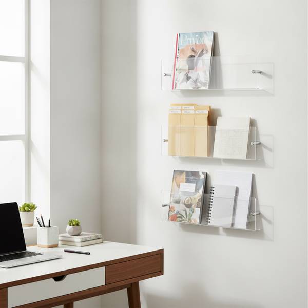 Zeitschriftenhalter für die Wand 3er Set Breite: 48 cm