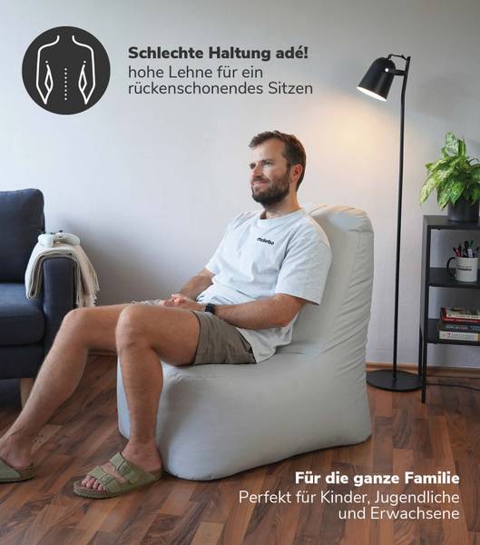 Sitzsack Der Däumchendreher Grau