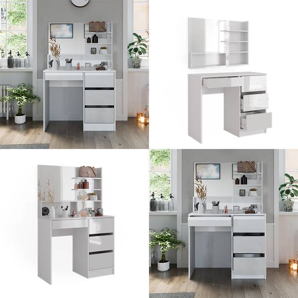 Schminktisch Sherry 41295 Weiß - Holzwerkstoff - 90 x 140 x 40 cm