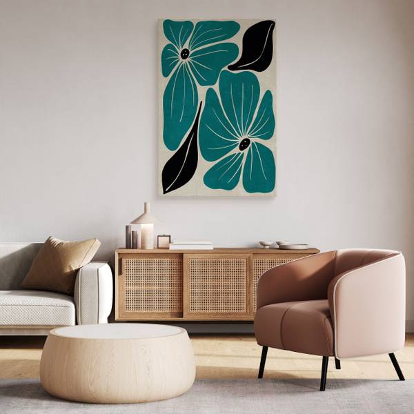 Leinwandbild Blumen 40 x 60 x 60 cm