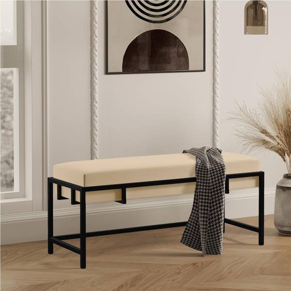 Sitzbank LAMO 100 Beige - Schwarz - Creme