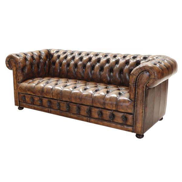 Zweisitzer-Sofa Manchester Braun - Massivholz - 165 x 77 x 89 cm