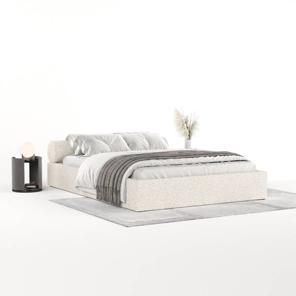 Polsterbett SOLVO mit Stauraum Blur Creme - Liegefläche Breite: 160 cm