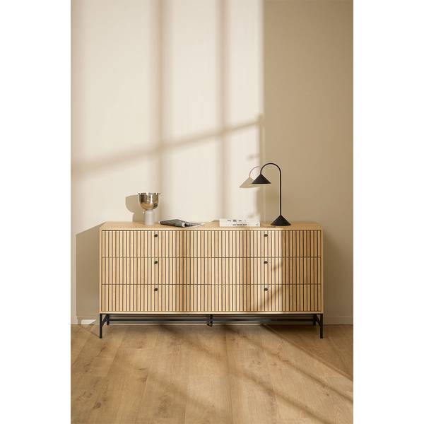 Kommode Albany Braun - Holz teilmassiv - 158 x 81 x 40 cm