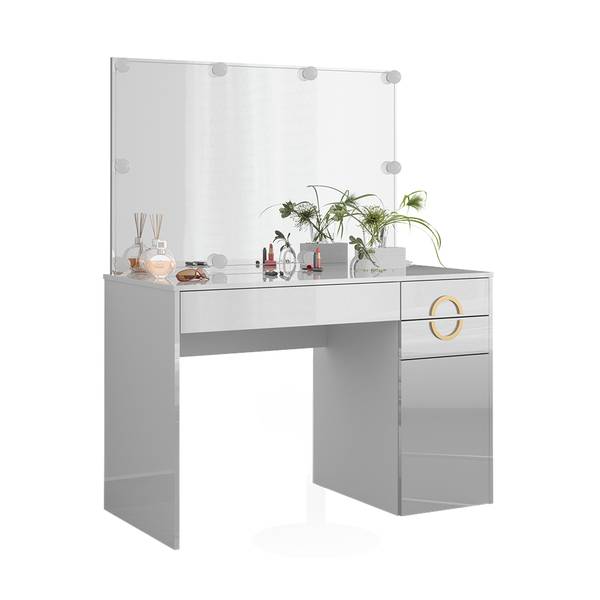 Schminktisch Adela 40858 2er set Weiß - Holzwerkstoff - 115 x 77 x 55 cm