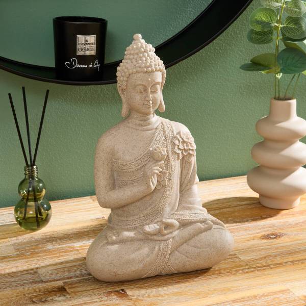 Statue SALMA Beige - Kunststoff - 17 x 27 x 11 cm