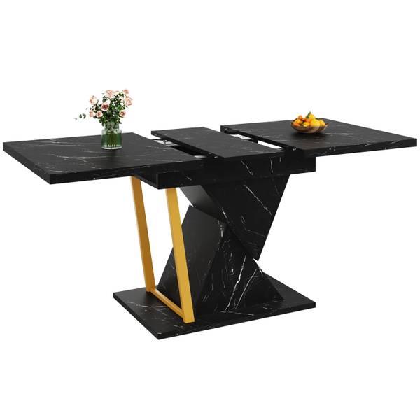Esstische Tectum Schwarz - Holzwerkstoff - 110 x 76 x 80 cm