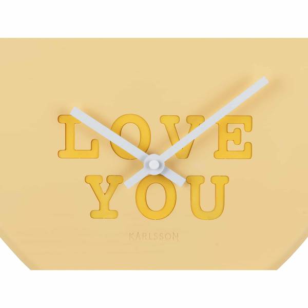 Wanduhr Heart Candy Gelb