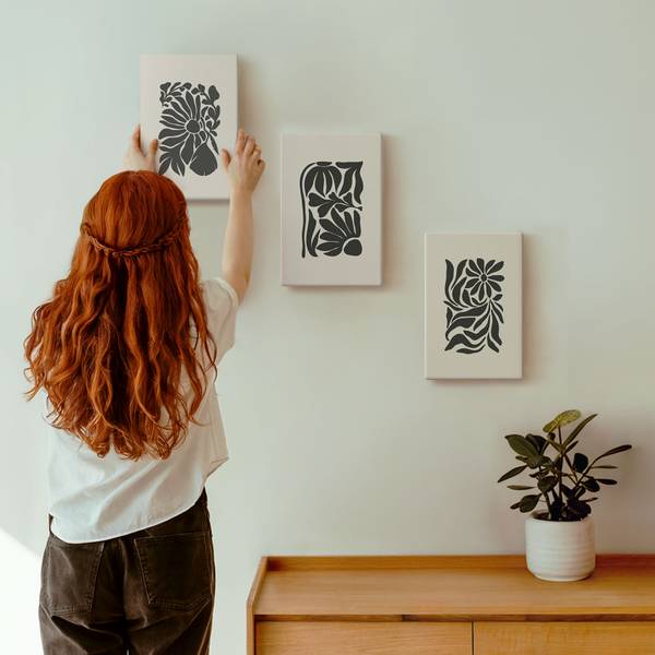 Leinwandbilder Grafik Minimal 3er Set 20 x 30 cm - Anzahl Teile im Set: 3
