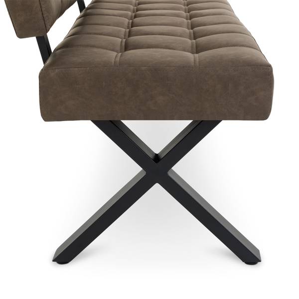 Esszimmerbank KAROSI Braun - Metall - 140 x 88 x 60 cm
