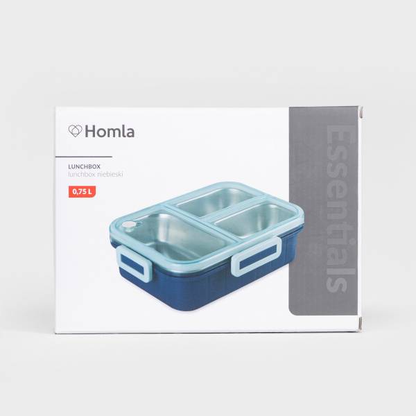 Lunchbox DELVOR Blau - Metall - 24 x 8 x 19 cm