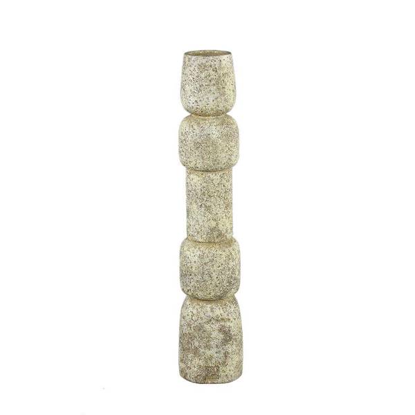 Kerzenständer Terrina Weiß - Stein - 15 x 70 x 15 cm