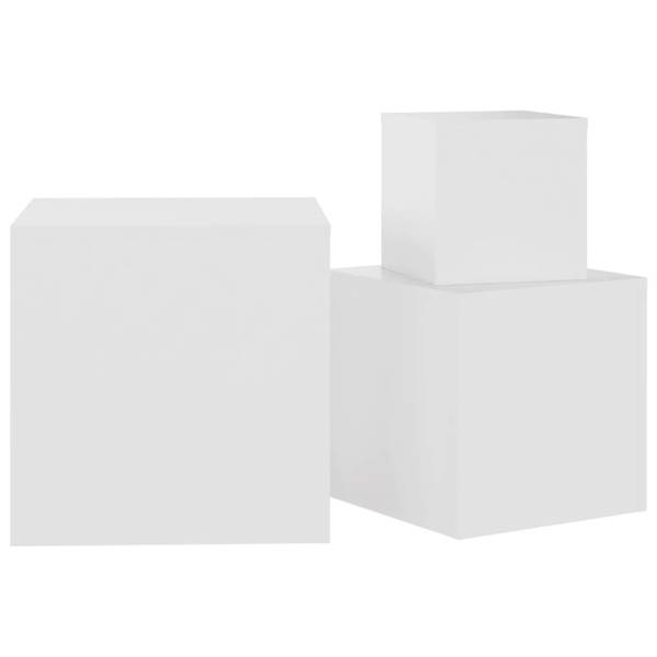 Beistelltische M663855 Weiß - Holzwerkstoff - 45 x 45 x 45 cm