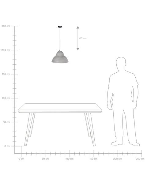 Hanglamp KABALEBO grijs - papier - 33 x 132 x 33 cm