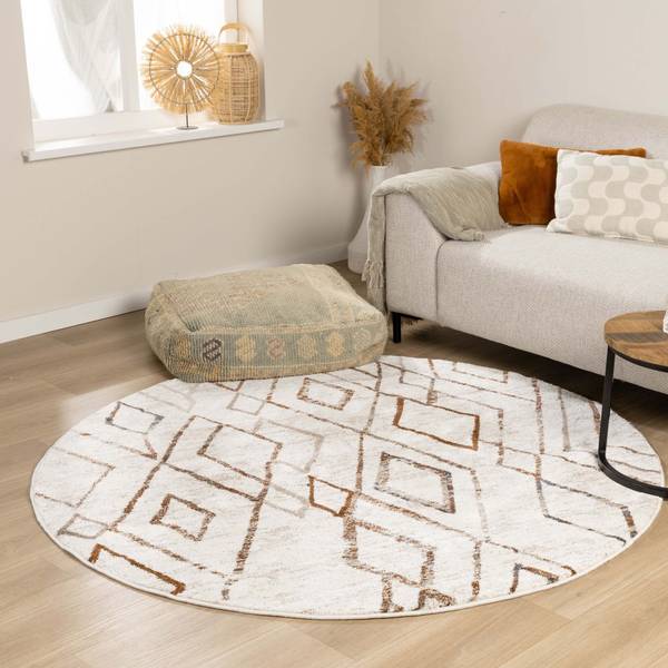 Teppich Blend Diamond Creme - 120 x 120 cm