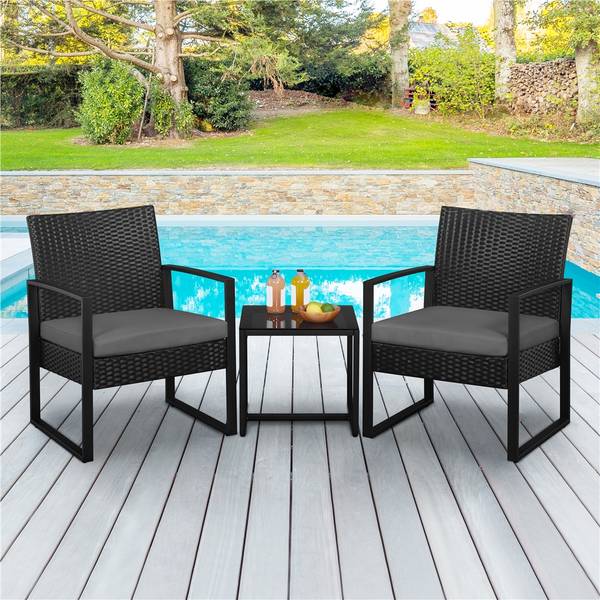 Gartenmöbel-Set ARH24 3er Set Grau