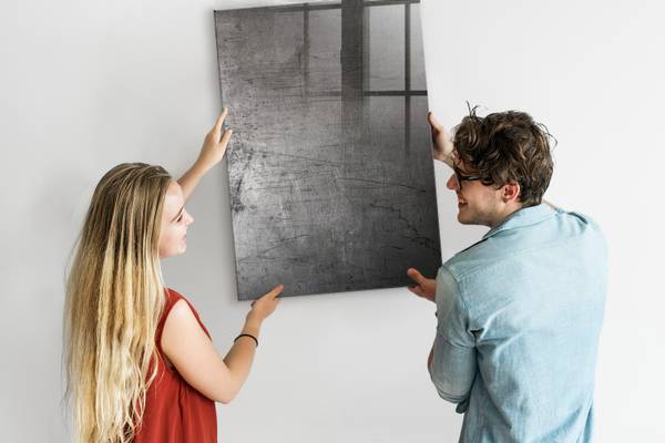 Memoboard Zerkratztes Metall 70 x 100 cm