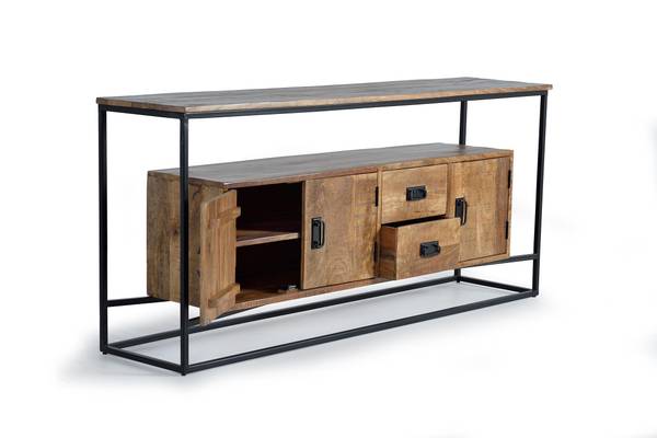 Anrichte 1258 1258 Braun - Massivholz - 40 x 80 x 180 cm
