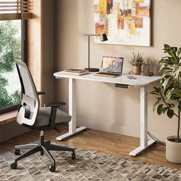 Höhenverstellbarer Schreibtisch 58650 Reinweiß - 120 x 60 cm