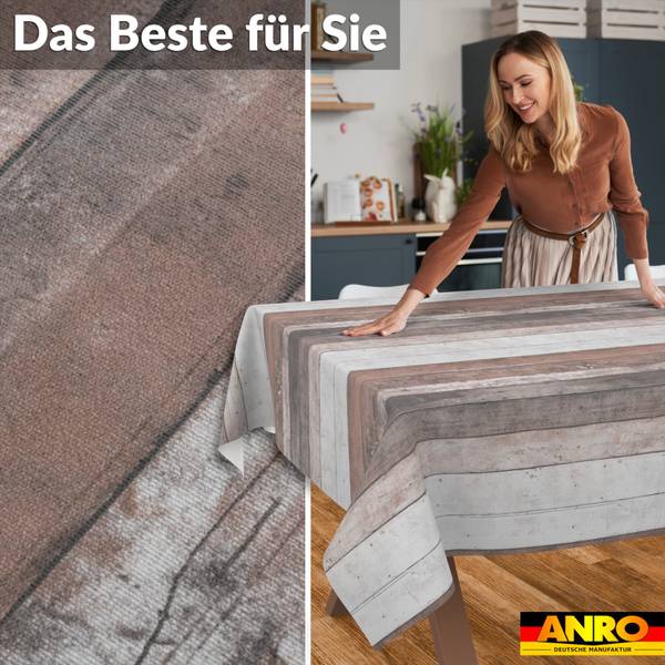 Tischdecke Rustikal Holzdesign E 140 x 180 cm