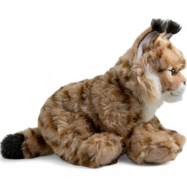 Kuscheltier Luchs Braun - Kunstfell - 11 x 22 x 28 cm